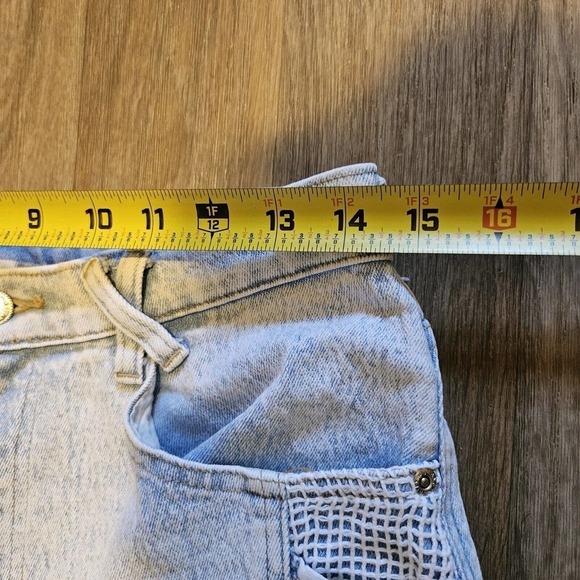 Vtg Anti Basic Daily Jeans Womens Side Lace Up Jeans Size 13/14 29 Waist Acid - Picture 9 of 11